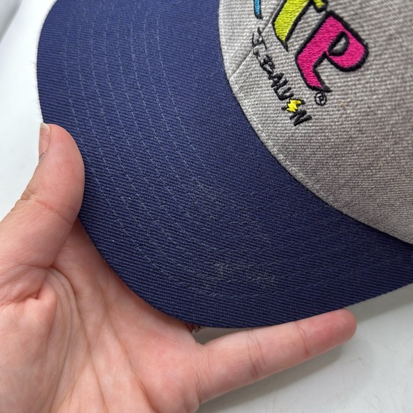 Sport-Tek Gray Blue Snapback Cap Miller Lite Beer J Balvin Latin Music Neon - Picture 5 of 10